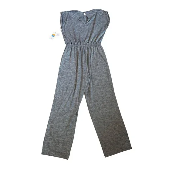 NWT Vuori Large Lux Crew Jumpsuit Short Sleeve Pockets Mallorca Gray MSRP$138 - Picture 5 of 16